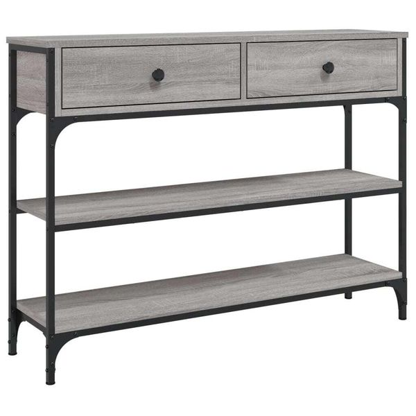 Syfax™ Tavolino Consolle Grigio Sonoma 100X25X75Cm Legno Multistrato-image