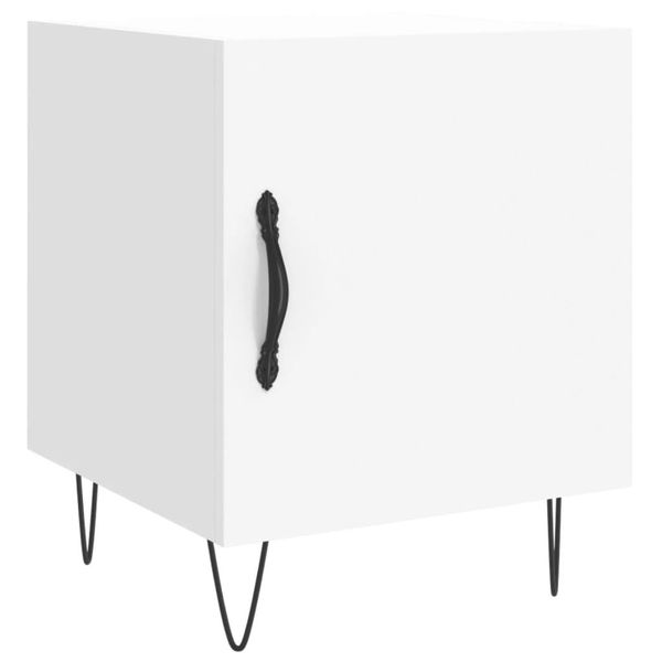 Syfax™ Comodino Bianco 40X40X50 Cm In Legno Multistrato-image