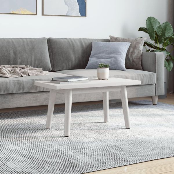 Syfax™ Piano Tavolo Bianco 80X40X2,5 Legno Massello Pino Rettangolare-image