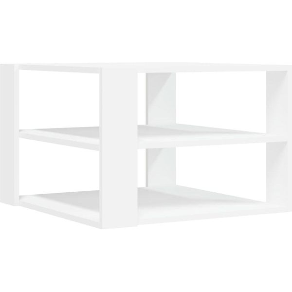 Syfax™ Tavolino Da Salotto Bianco 58X58X40 Cm In Legno Multistrato-image