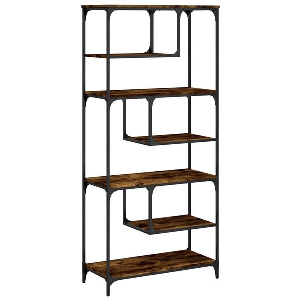 Syfax™ Libreria Rovere Fumo 81X36X176 Cm In Legno Multistrato-image