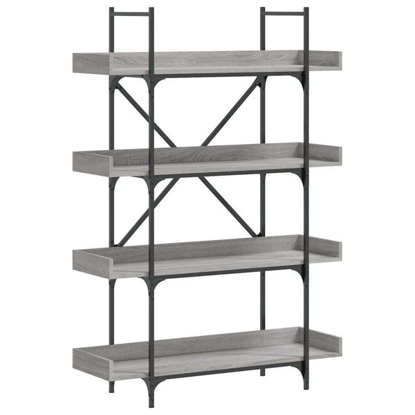 Syfax™ Libreria 4 Ripiani Grigio Sonoma 100X33X145,5 Legno Multistrato-image