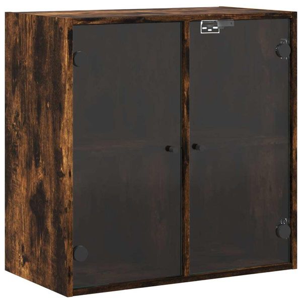 Syfax™ Mobile A Muro Con Ante In Vetro Rovere Fumo 68X37X68,5 Cm-image