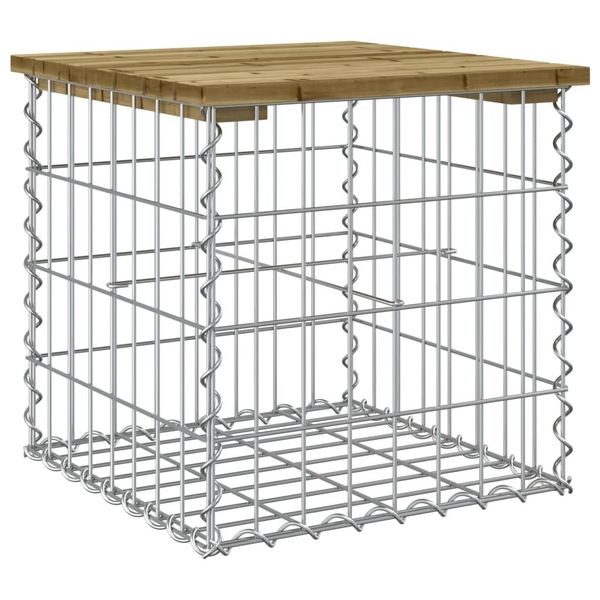 Syfax™ Panca Da Giardino Design Gabbione 43X44X42 Cm Pino Impregnato-image