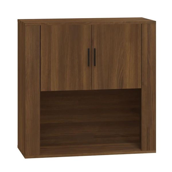 Syfax™ Armadietto A Muro Rovere Marrone 80X33X80 Cm Legno Multistrato-image