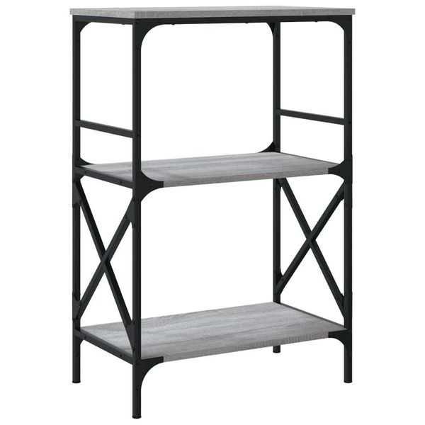Syfax™ Libreria 3 Ripiani Grigio Sonoma 59X35X90,5Cm Legno Multistrato-image