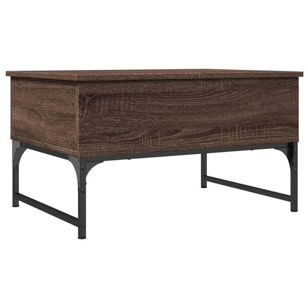 Syfax™ Tavolino Salotto Rovere Marrone 70X50X40Cm Multistrato Metallo-image