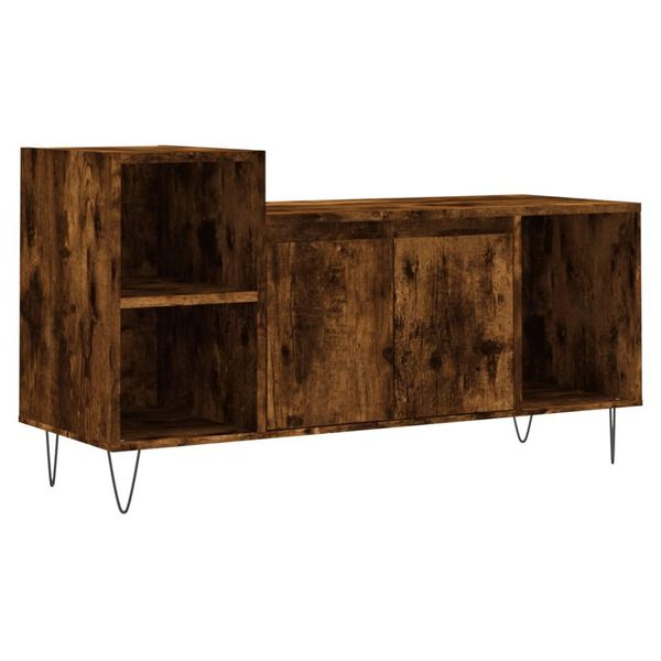 Syfax™ Mobile Tv Rovere Fumo 100X35X55 Cm In Legno Multistrato-image