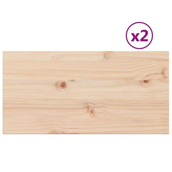 Syfax™ Piani Tavolo 2 Pz 60X30X2,5 Cm Rettangolare Legno Massello Pino-image