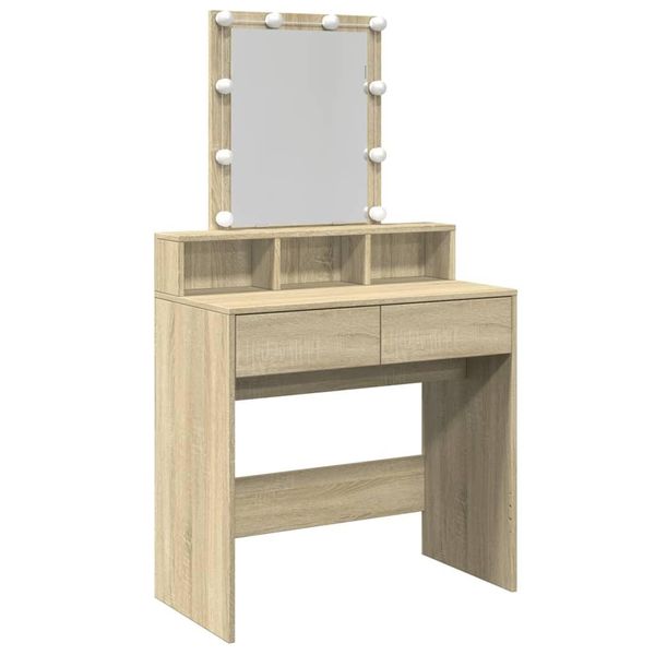 Syfax™ Toeletta Con Led Rovere Sonoma 80X41X144,5 Cm-image