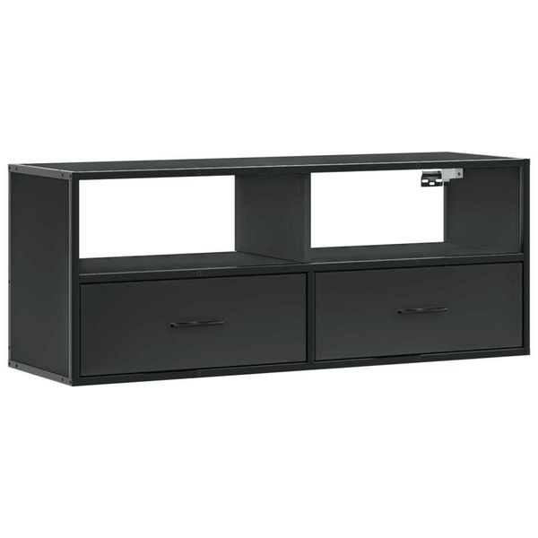 Syfax™ Mobile Porta Tv Nero 100X31X39,5 Cm In Truciolato E Metallo-image