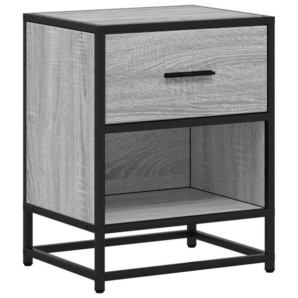 Syfax™ Comodino Grigio Sonoma 40X31X50 Cm In Truciolato-image