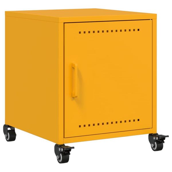 Syfax™ Comodino Giallo Senape 36X39X43,5 Cm In Acciaio-image