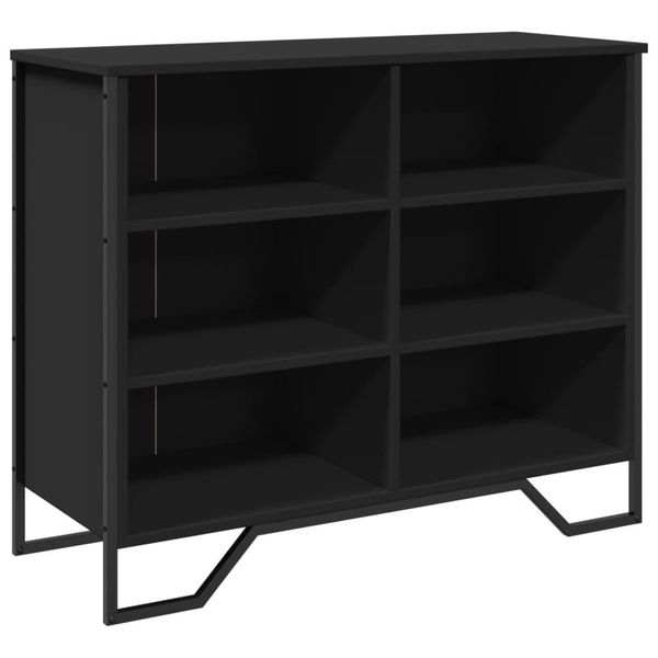 Syfax™ Credenza Nera 91X35,5X74,5 Cm In Legno Multistrato-image