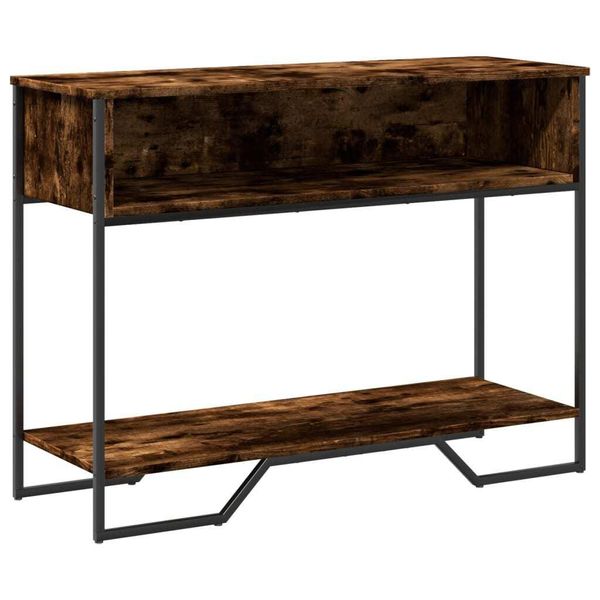 Syfax™ Tavolo Consolle Rovere Fumo 100X35X74,5 Cm In Truciolato-image