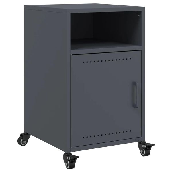 Syfax™ Comodino Antracite 36X39X59 Cm In Acciaio-image