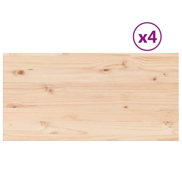 Syfax™ Piani Tavolo 4 Pz 90X45X1,7 Cm Rettangolare Legno Massello Pino-image