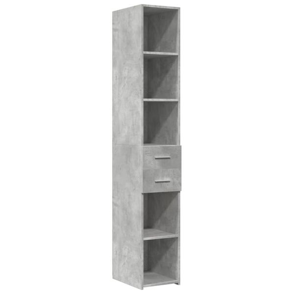 Syfax™ Credenza Grigio Cemento 30X42,5X185 Cm In Legno Multistrato-image