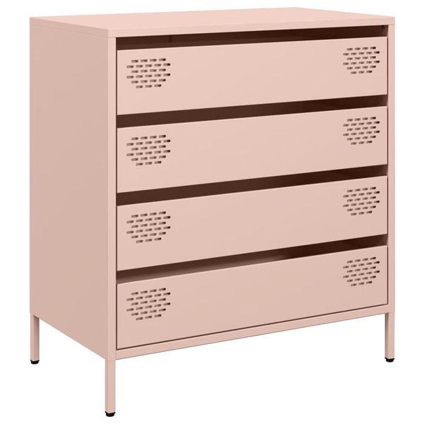 Syfax™ Credenza Rosa 68X39X73,5 Cm In Acciaio Laminato A Freddo-image