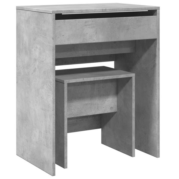 Syfax™ Toeletta E Sgabello Grigio Cemento 60X40X113,5 Cm-image