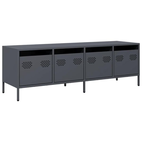 Syfax™ Mobile Tv Antracite 135X39X43,5 Cm Acciaio Laminato A Freddo-image