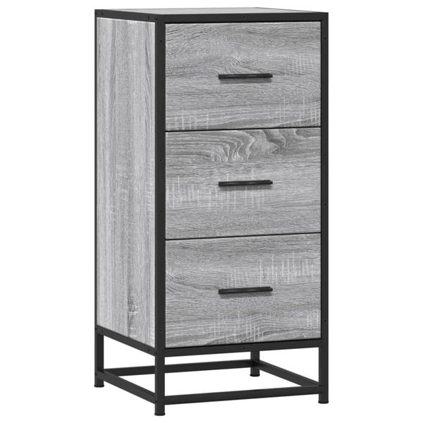 Syfax™ Credenza Grigio Sonoma 35,5X35X76 Cm In Truciolato E Metallo-image