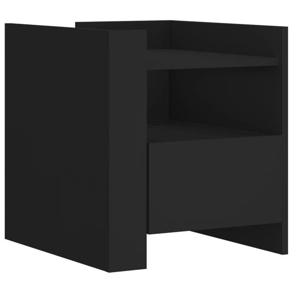 Syfax™ Comodino Nero 45X50X50 Cm In Truciolato-image