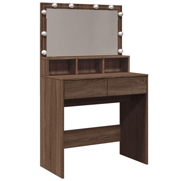 Syfax™ Toeletta Con Led Rovere Marrone 80X41X134,5 Cm-image
