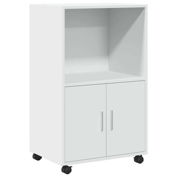 Syfax™ Mobile Con Ruote Bianco 55X40X91 Cm In Truciolato-image