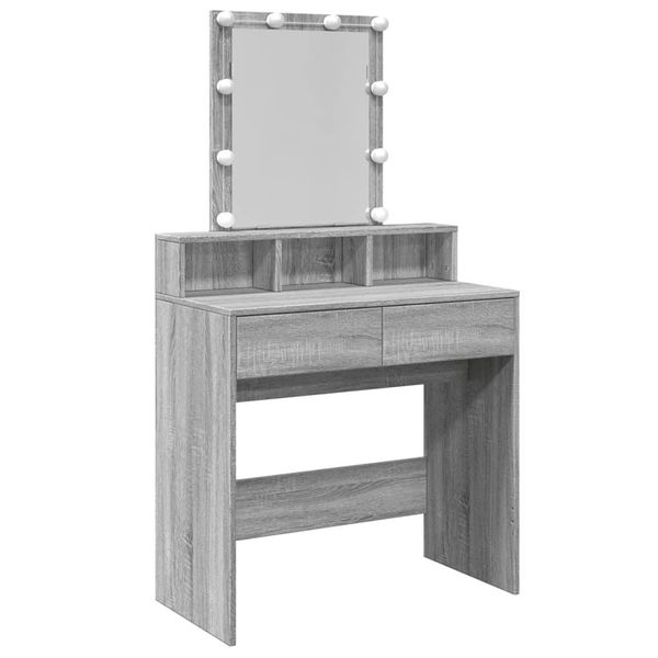 Syfax™ Toeletta Con Led Grigio Sonoma 80X41X144,5 Cm-image