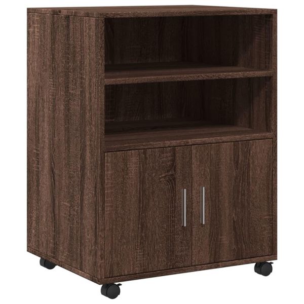 Syfax™ Armadietto Con Ruote Rovere Marrone 60X48X81 Cm In Truciolato-image
