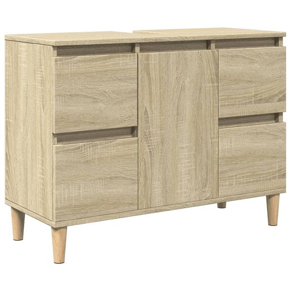 Syfax™ Mobile Lavabo Rovere Sonoma 80X33X60 Cm In Legno Multistrato-image
