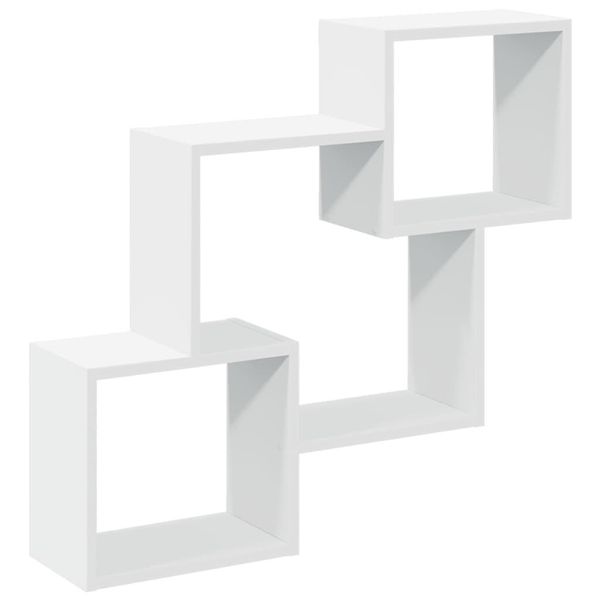 Syfax™ Mobile A Parete 78X18X71 Cm Bianco In Legno Multistrato-image