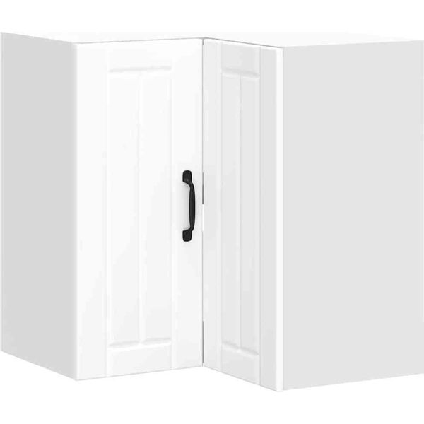 Syfax™ Pensile Da Cucina Ad Angolo Lucca Bianco In Legno Multistrato-image