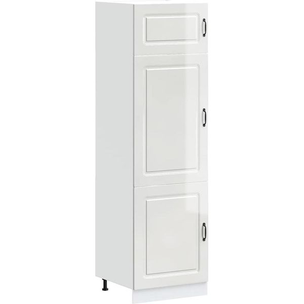 Syfax™ Armadio Da Cucina Kalmar Bianco Lucido In Legno Multistrato-image