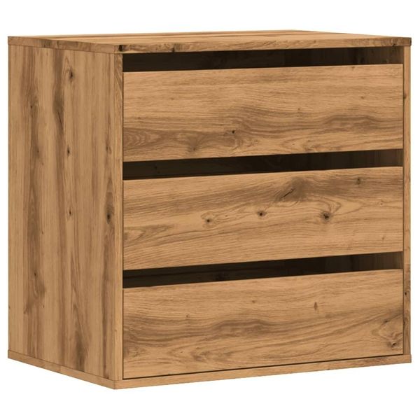 Syfax™ Cassettiera Angolare Rovere Artigianale 60X41X58Cm Multistrato-image