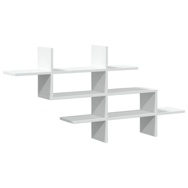 Syfax™ Scaffale A Parete Bianco 124,5X18X60,5 Cm In Truciolato-image