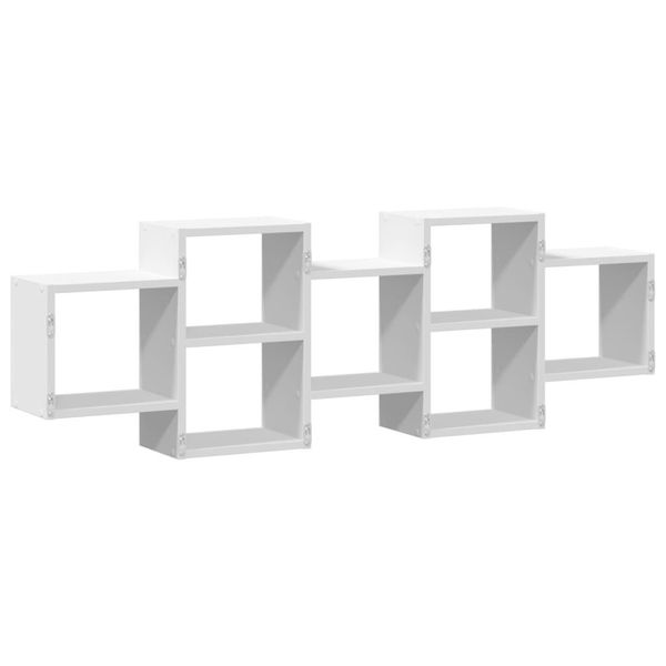 Syfax™ Scaffale A Parete Bianco 129X18X42 Cm In Truciolato-image