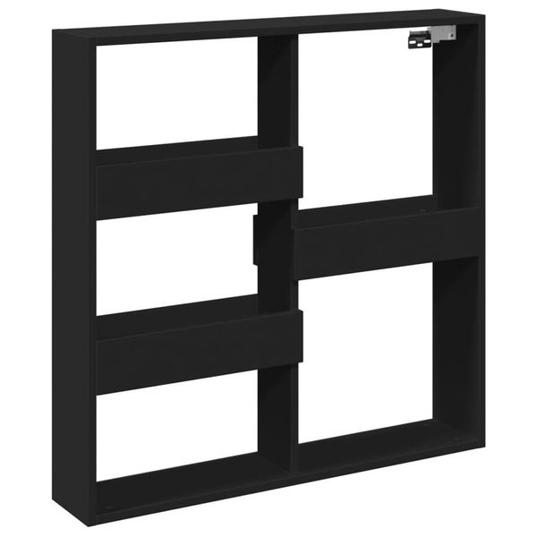 Syfax™ Armadietto A Muro Nero 80X15X80 Cm In Legno Multistrato-image