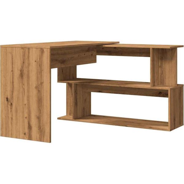 Syfax™ Scrivania Angolo Rovere Artigianale 200,5X50X76 Cm Truciolato-image