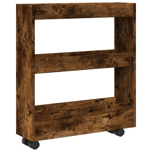 Syfax™ Carrello Stretto A 3 Livelli Rovere Fumo In Truciolato-image