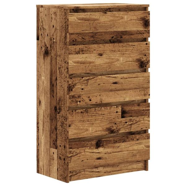 Syfax™ Cassettiera Legno Antico 60X36X103 Cm In Legno Multistrato-image
