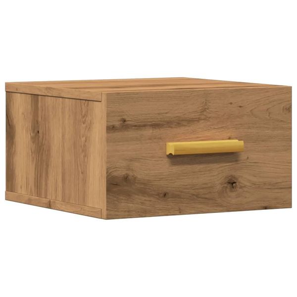 Syfax™ Comodino A Muro Rovere Artigianale 35X35X20 Cm-image