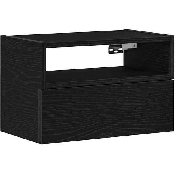 Syfax™ Comodino A Muro Nero 45X26X28,5 Cm-image