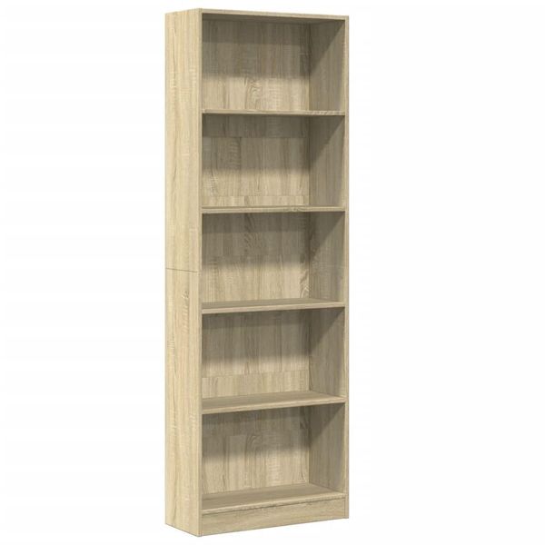Syfax™ Libreria Rovere Sonoma 60X24X176 Cm In Legno Multistrato-image