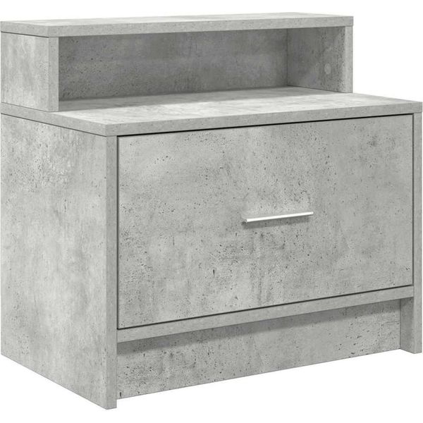Syfax™ Comodino Con Cassetto Grigio Cemento 51X31X47 Cm-image