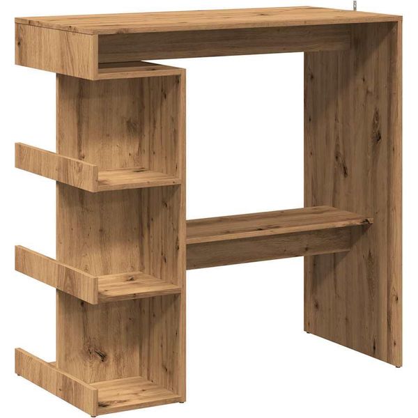 Syfax™ Tavolo Da Bar Con Ripiani Rovere 100X48X101,5 Cm In Truciolato-image