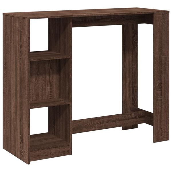 Syfax™ Tavolo Bar Ripiano Rovere Marrone 124X46X103,5 Cm Multistrato-image