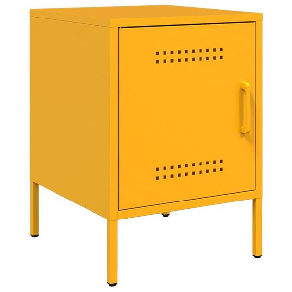 Syfax™ Comodino Giallo Senape 36X39X50,5 Cm In Acciaio-image