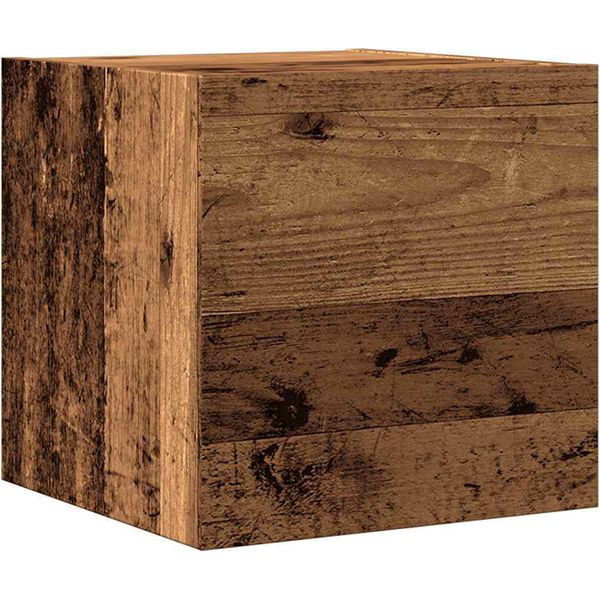 Syfax™ Armadietti Tv Montati A Parete Legno Antico 30,5X30X30 Cm-image